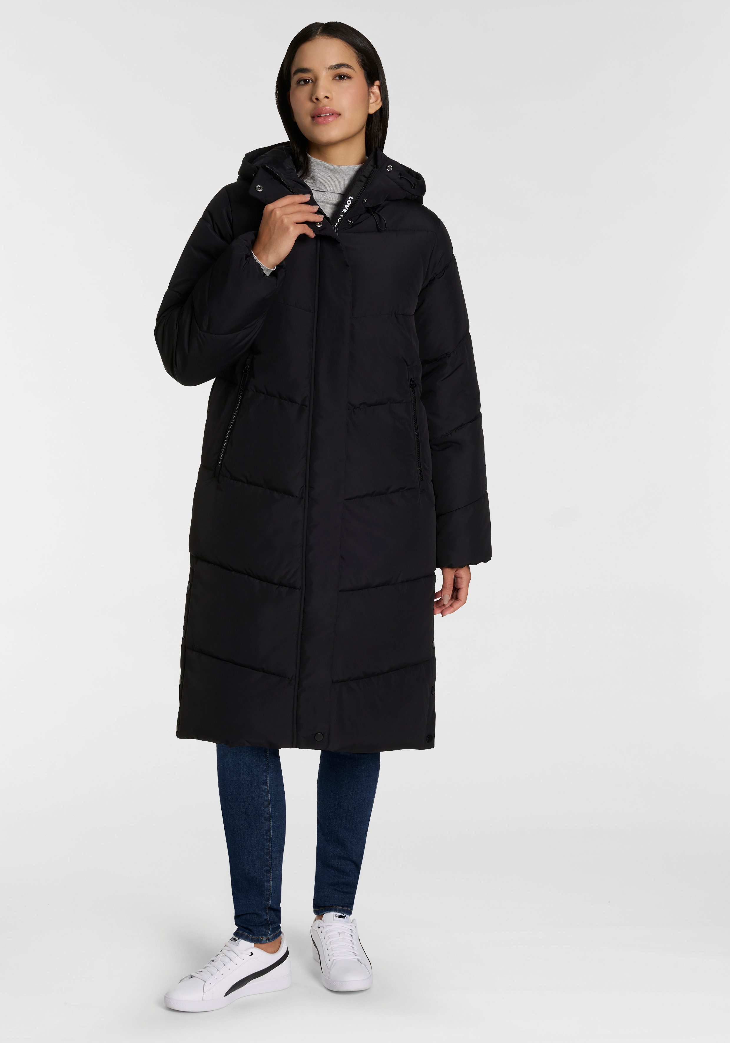 ONLY Steppmantel ONLMEGAN LIFE LONG PUFFER COAT CS OTW verdeckter Zipper, R günstig online kaufen