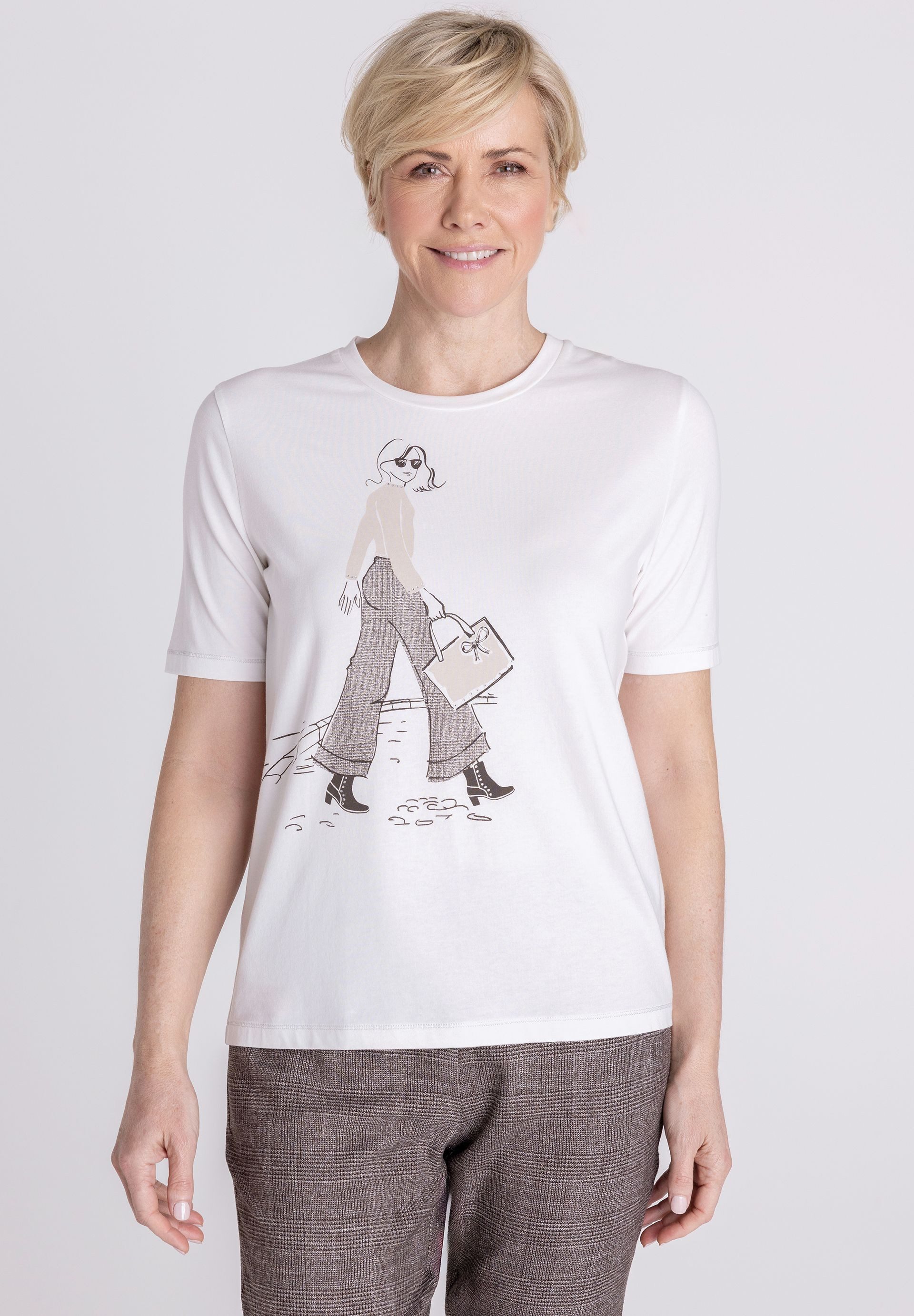 FRANK WALDER T-Shirt mit Frontprint