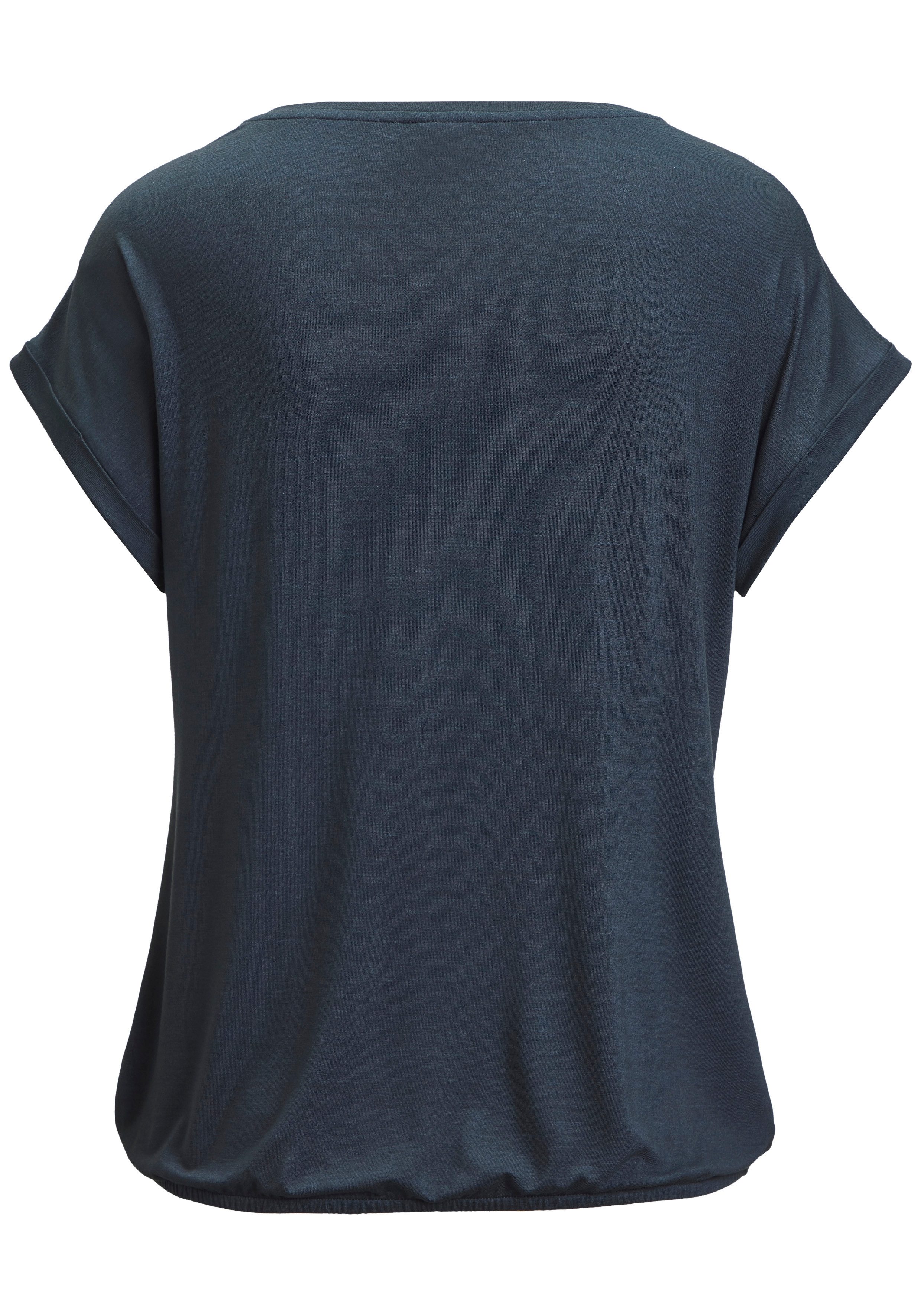 Vivance by Lascana Kurzarmshirt mit floralem Print aus elastischem Viskose Jersey, sommerlicht leicht