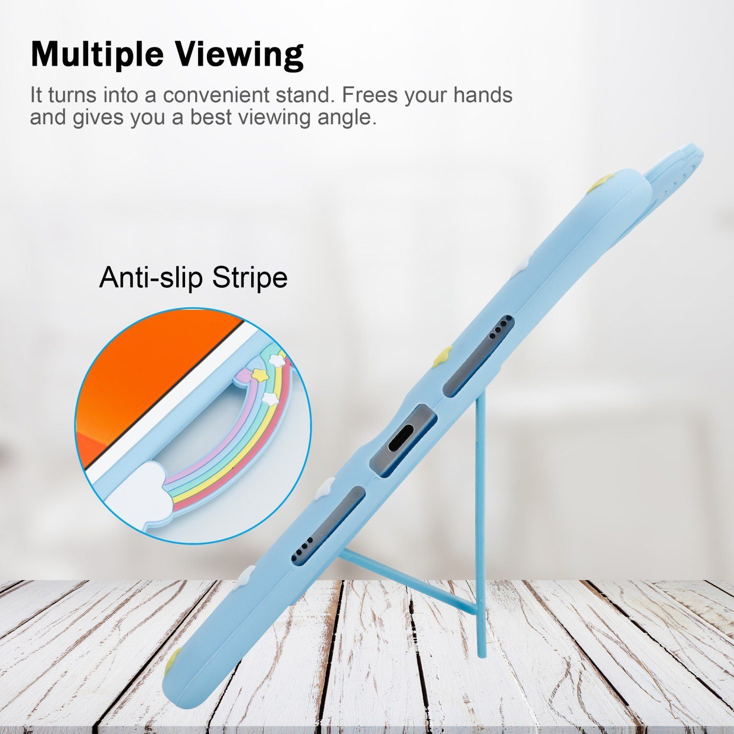 Cadorabo Tablet-Hülle für Apple iPad MINI 6 (8.3 Zoll) Hülle Apple iPad MINI 6 (8.3 Zoll), Tablethülle - Schutzhülle für Kinder aus TPU Silikon mit Standfunktion