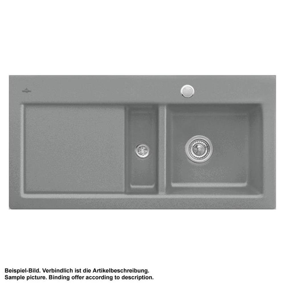 Boch 60 cm & Boch Becken Einbauspüle 100/51 SL Subway & Classicline Villeroy Küchenspüle rechts, Stone Villeroy
