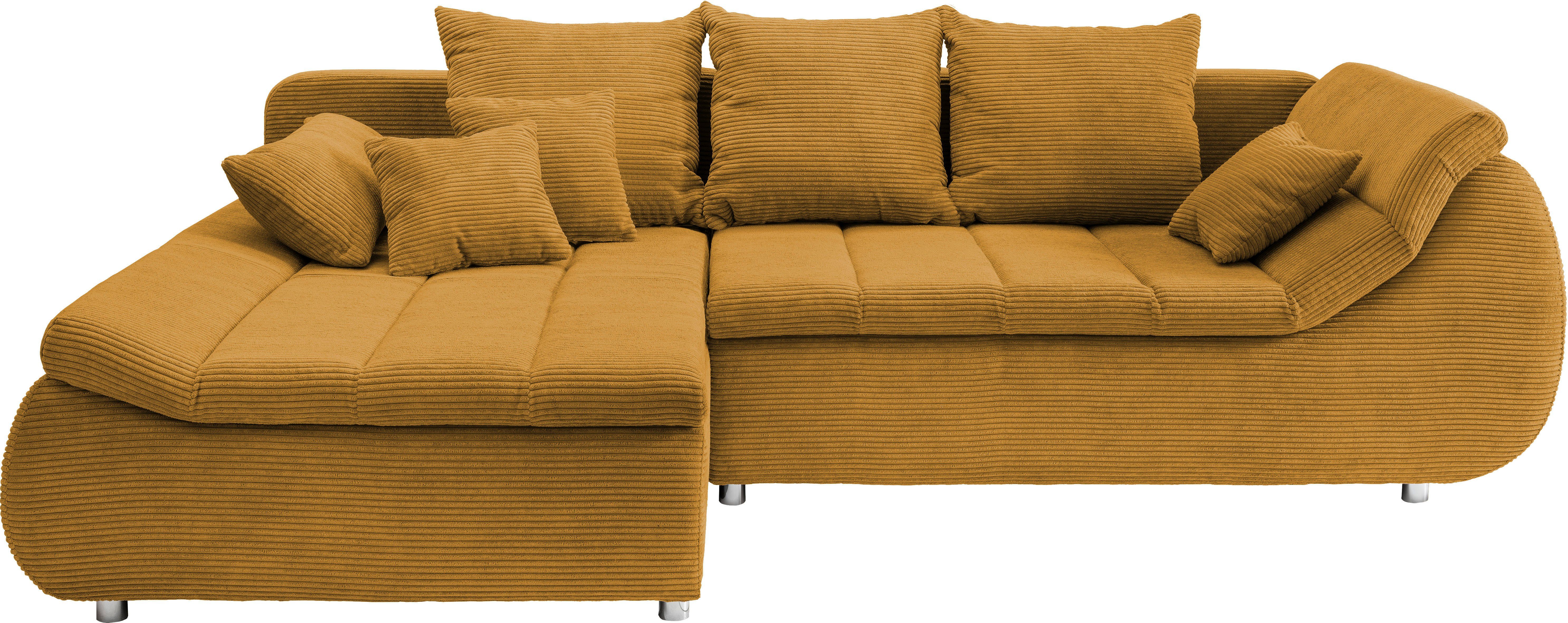 INOSIGN Ecksofa "Imola elegant und bequem, aktuelle Steppung im Sitz, L-For günstig online kaufen