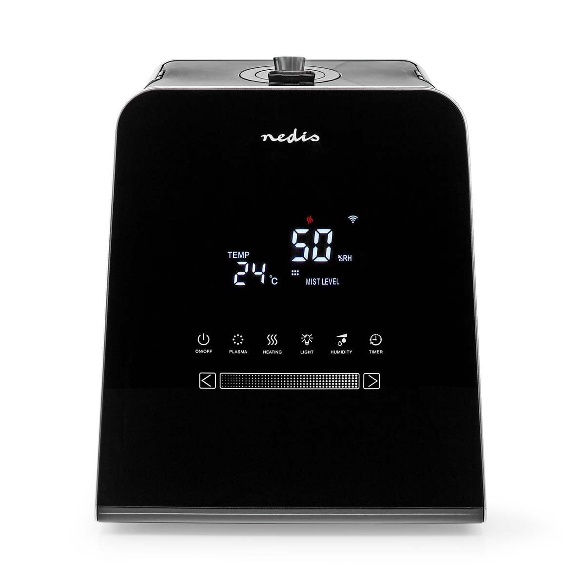 Nedis Luftbefeuchter HUMI150BKW, Ultraschall-Technologie, Hygrometer, Aromafunktion für Zuhause, leise
