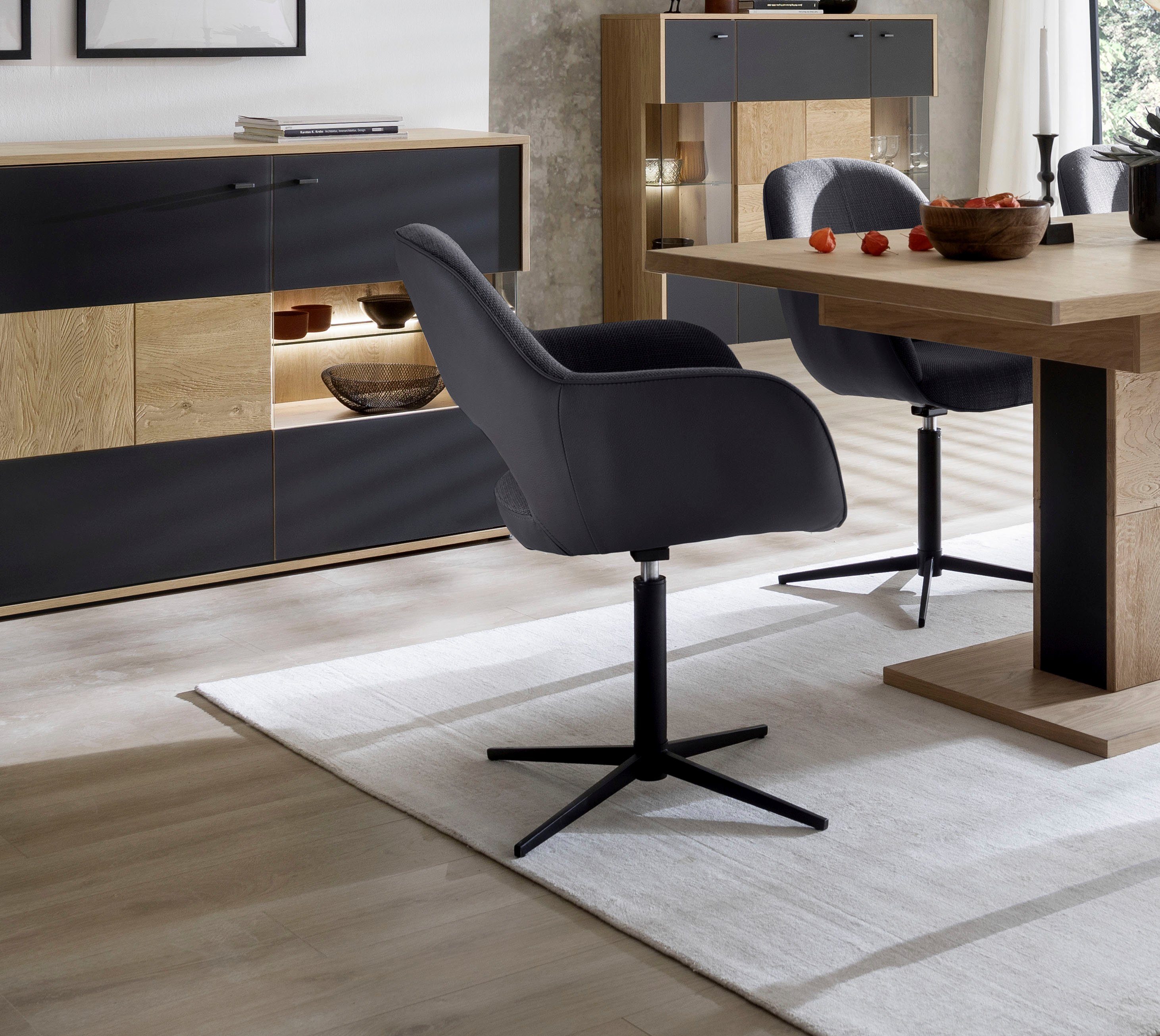360°drehbar 2 Stuhl furniture mit MCA St), Nivellierung, Nivellierung drehbar (Set, Melrose Stuhl Esszimmerstuhl 360° mit