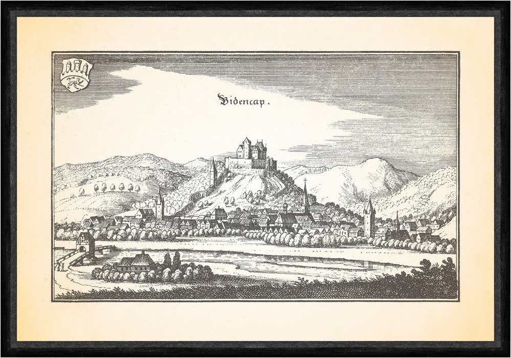 Kunstdruck Bidencap Biedenkopf Luftkurort Ikonenmuseum Schloss Faks_Merian 0005