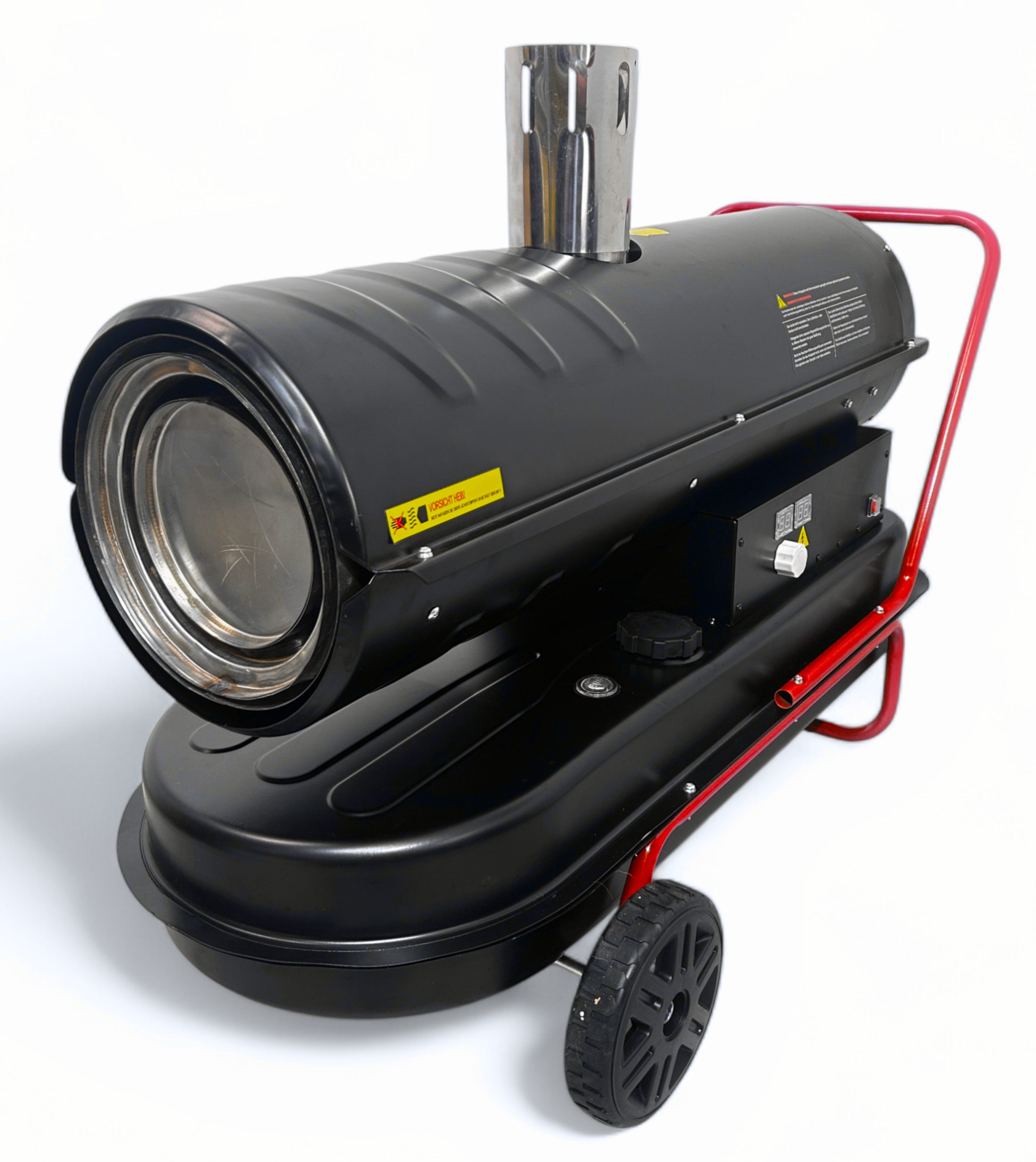 DeTec. Heizgerät ind. Heizkanone 30kW 38L Tank Heizgebläse Industrieheizer, 30000 W, Baustellenheizer mit Schornstein