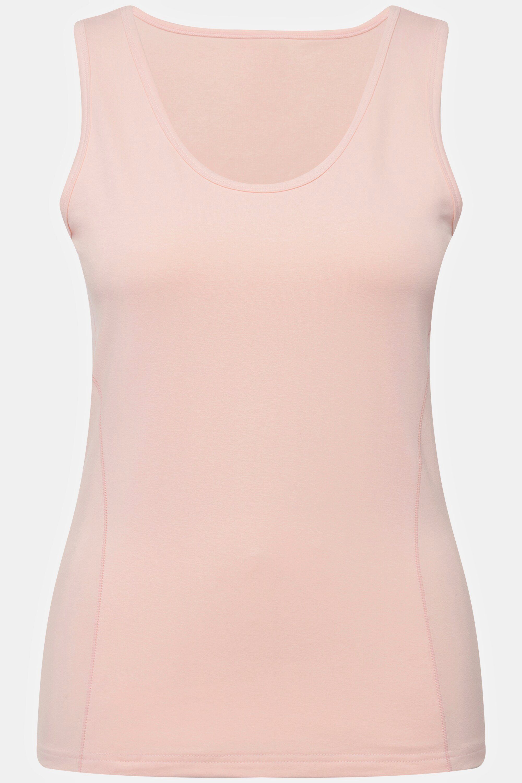 Ulla Popken Unterhemd Bodyforming-Unterhemd Träger rosa breite Rundhals