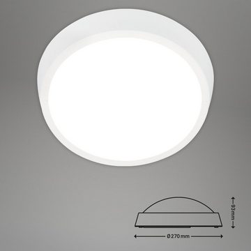 Briloner Leuchten LED Außen-Wandleuchte 3018-016, LED fest verbaut, Neutralweiß, Außenleuchte Außenwandleuchte IP44 24W Ø27cm