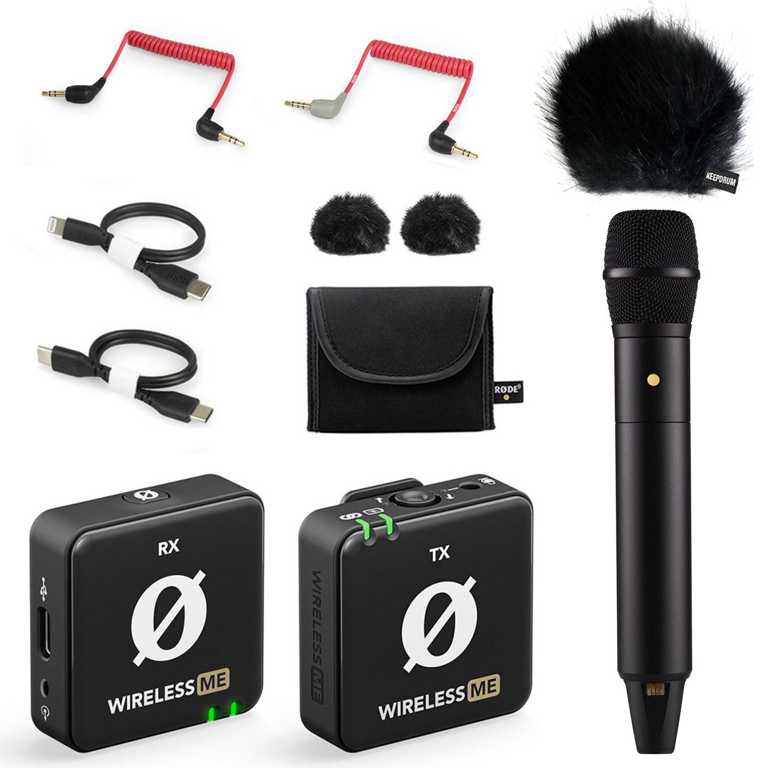 Rode Wireless ME Mikrofon-System mit Handmikrofon und Windschutz Digitales Aufnahmegerät