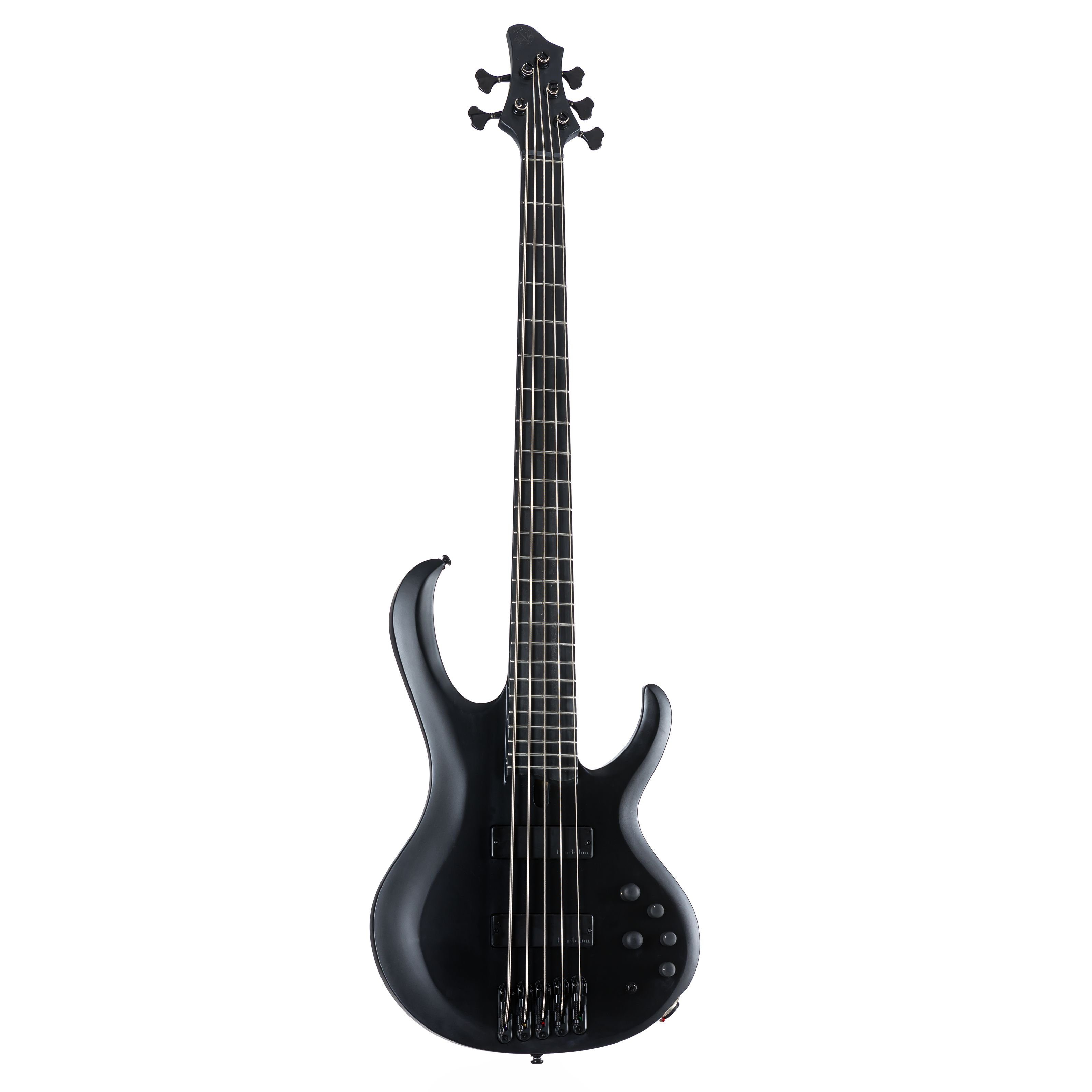 Ibanez E-Bass, E-Bässe, 5-Saiter E-Bässe, Iron Label BTB625EX-BKF Black Flat - E-Bass