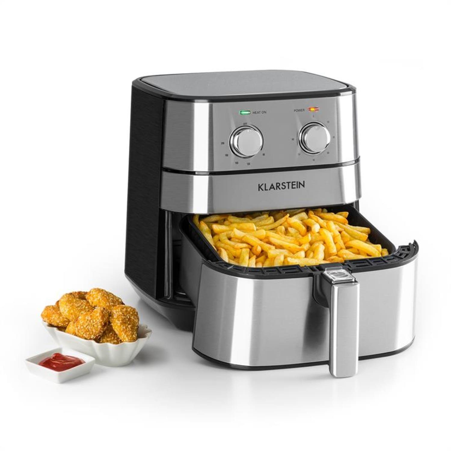 Klarstein Heißluftfritteuse AeroVital Heißluftfritteuse, 1700 W, Air Fryer Fritteuse ohne Öl Heizluftfritteuse Heißluftfritteusen