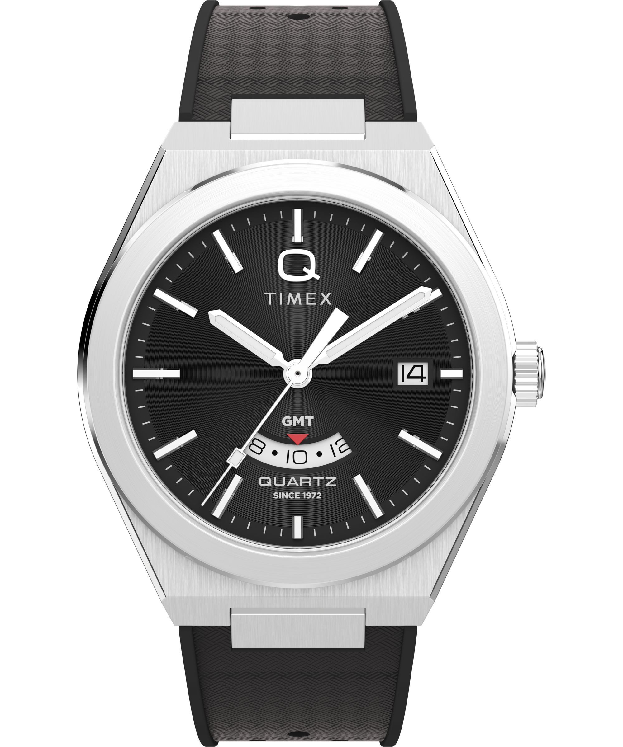 Timex Quarzuhr Q Timex Continental GMT TW2Y24900AJ, Armbanduhr, Herrenuhr, analog, Tag, Beleuchtung