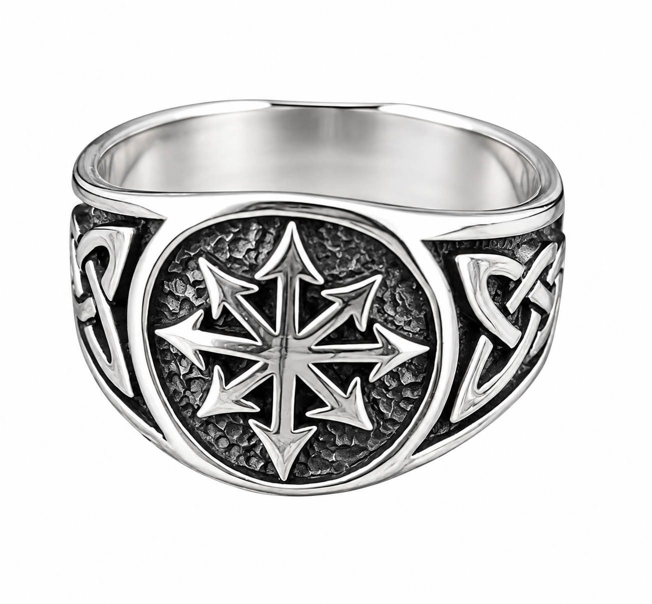 Kiss of Leather Silberring Ring Fingerring Chaosstern, Gr. 52-76 Chaos Stern Magie