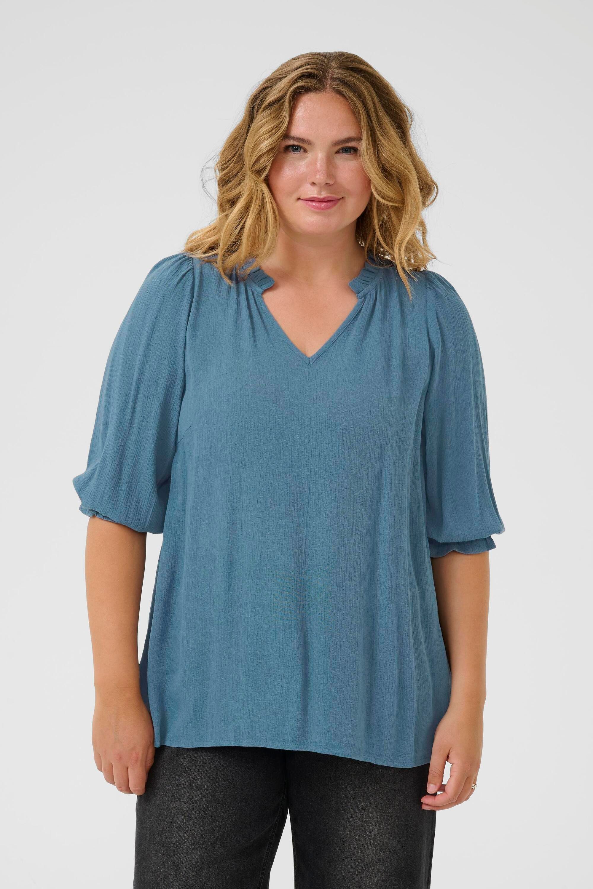 KAFFE Curve Blusentop Halblange Ärmel KCkiv Große Größen