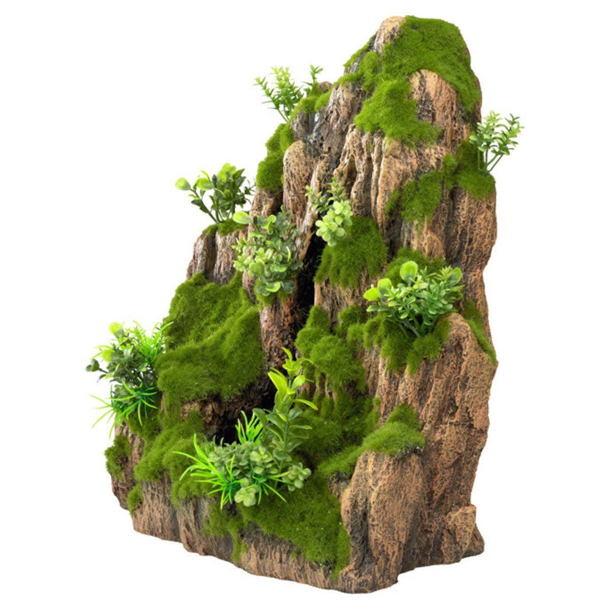 Aquariendeko Aquariumdekoration Wasserfall Moosfelsen
