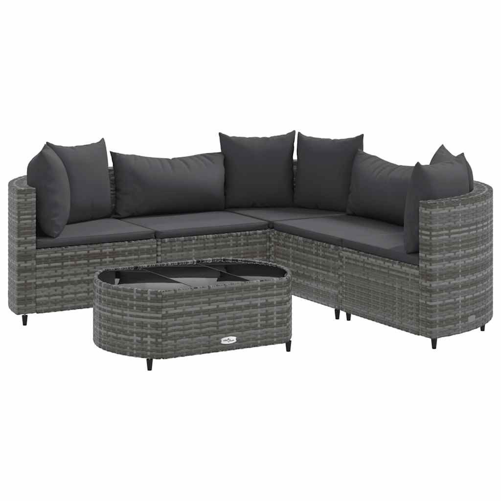 vidaXL Gartenlounge-Set 6-tlg. Garten-Sofagarnitur mit Kissen günstig online kaufen