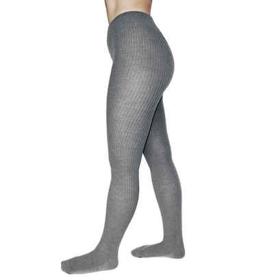 WERI SPEZIALS Strumpfhersteller GmbH Strickstrumpfhose Damen Strickstrumpfhosen >>Rippe 1:1<< aus Wolle