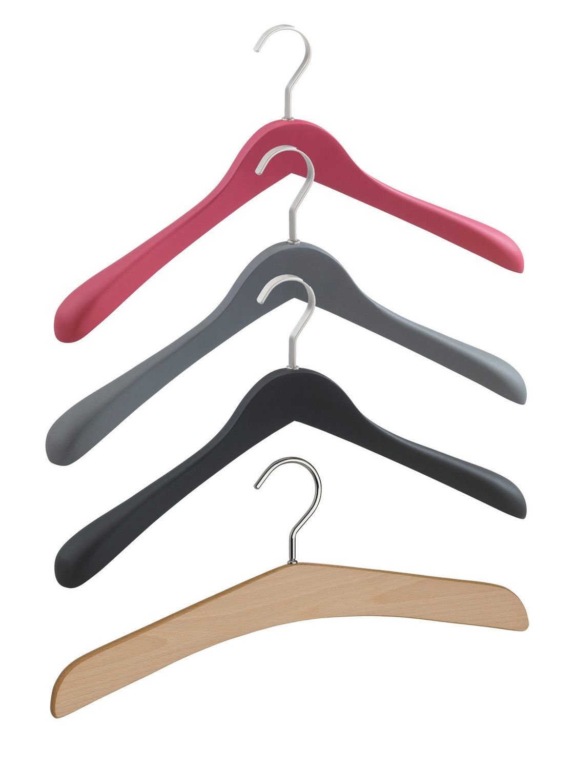 WENKO Kleiderbügel Wenko Kleiderbügel Typ New York pink Garderobenbügel Wäs günstig online kaufen