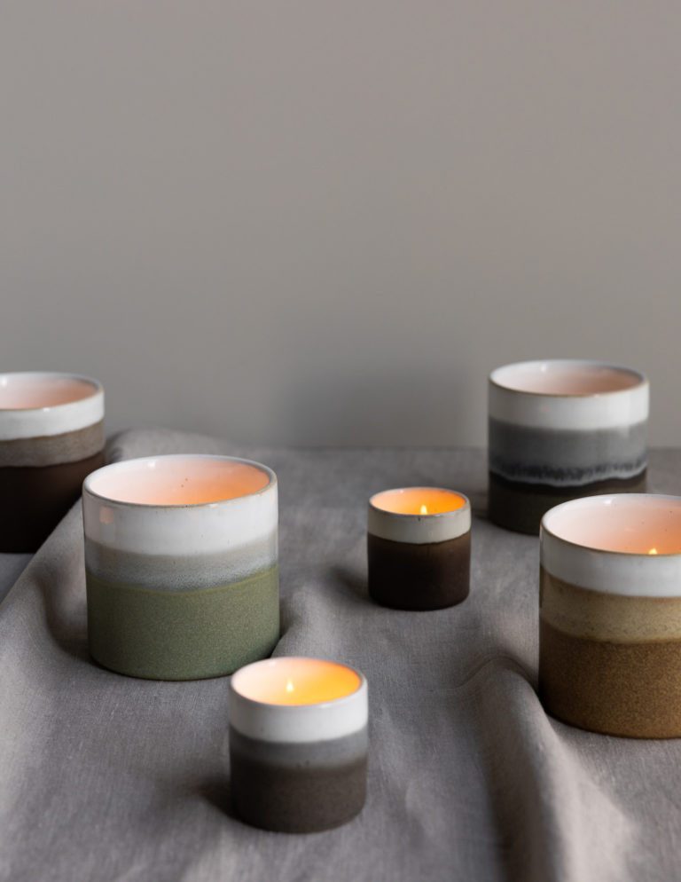 Storefactory Kerzenständer Teelichthalter LJUNGARUM braun glänzend, Ø 10x9 cm