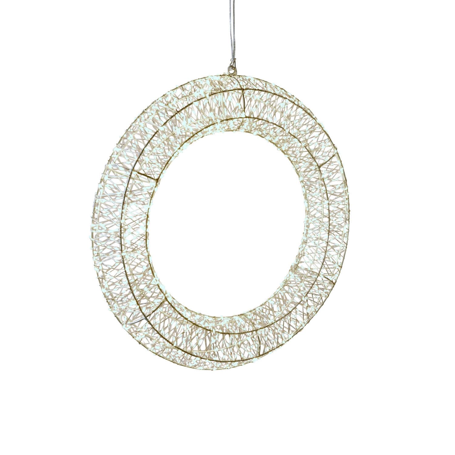 Werner Voß Stehlampe LED Kranz aus Metall Ø 50 cm. Dimmbar mit Timer und Fe günstig online kaufen