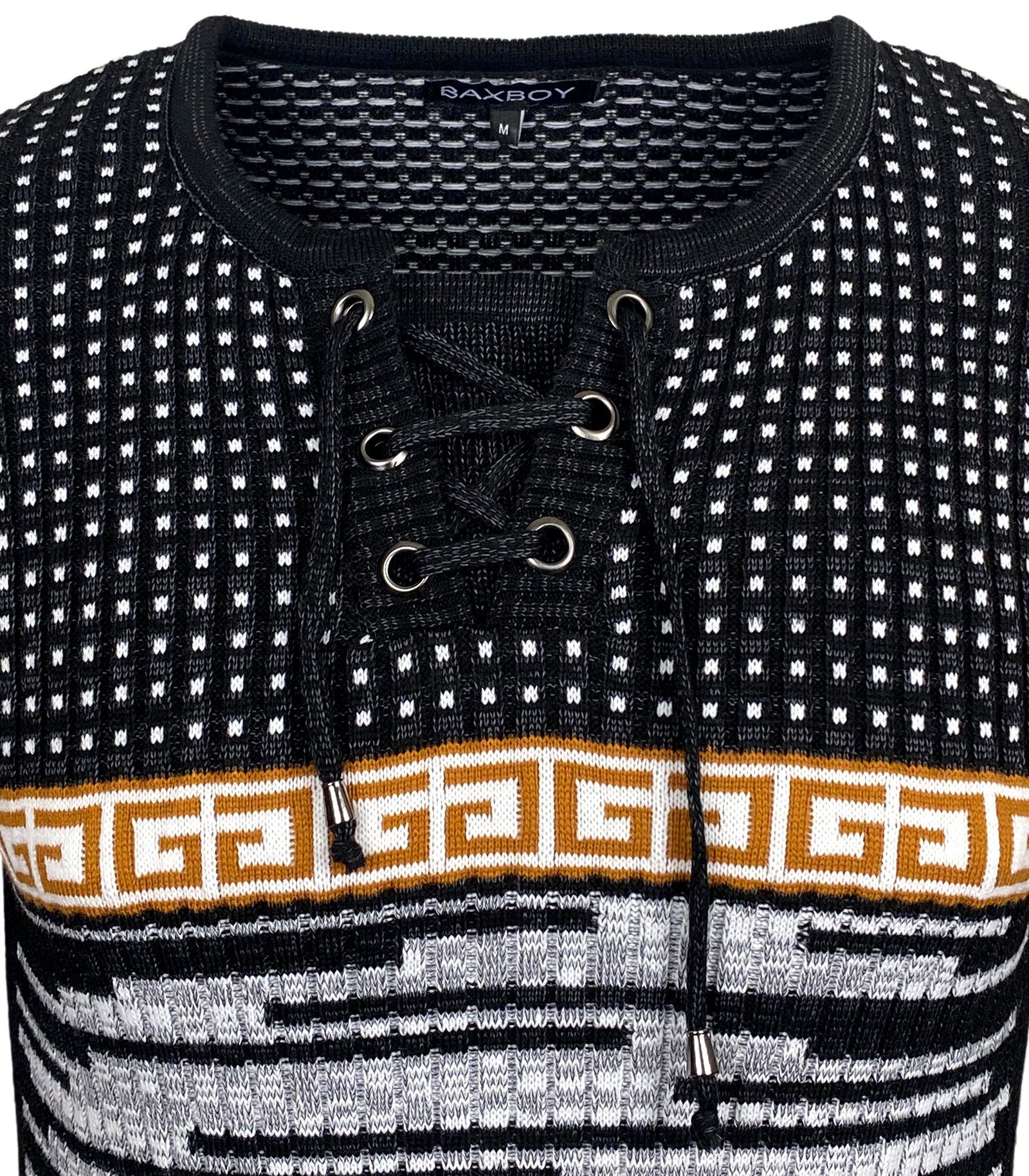Baxboy Strickpullover BAXBOY Herren stylischer Rundhals Strick-Pullover B-52156