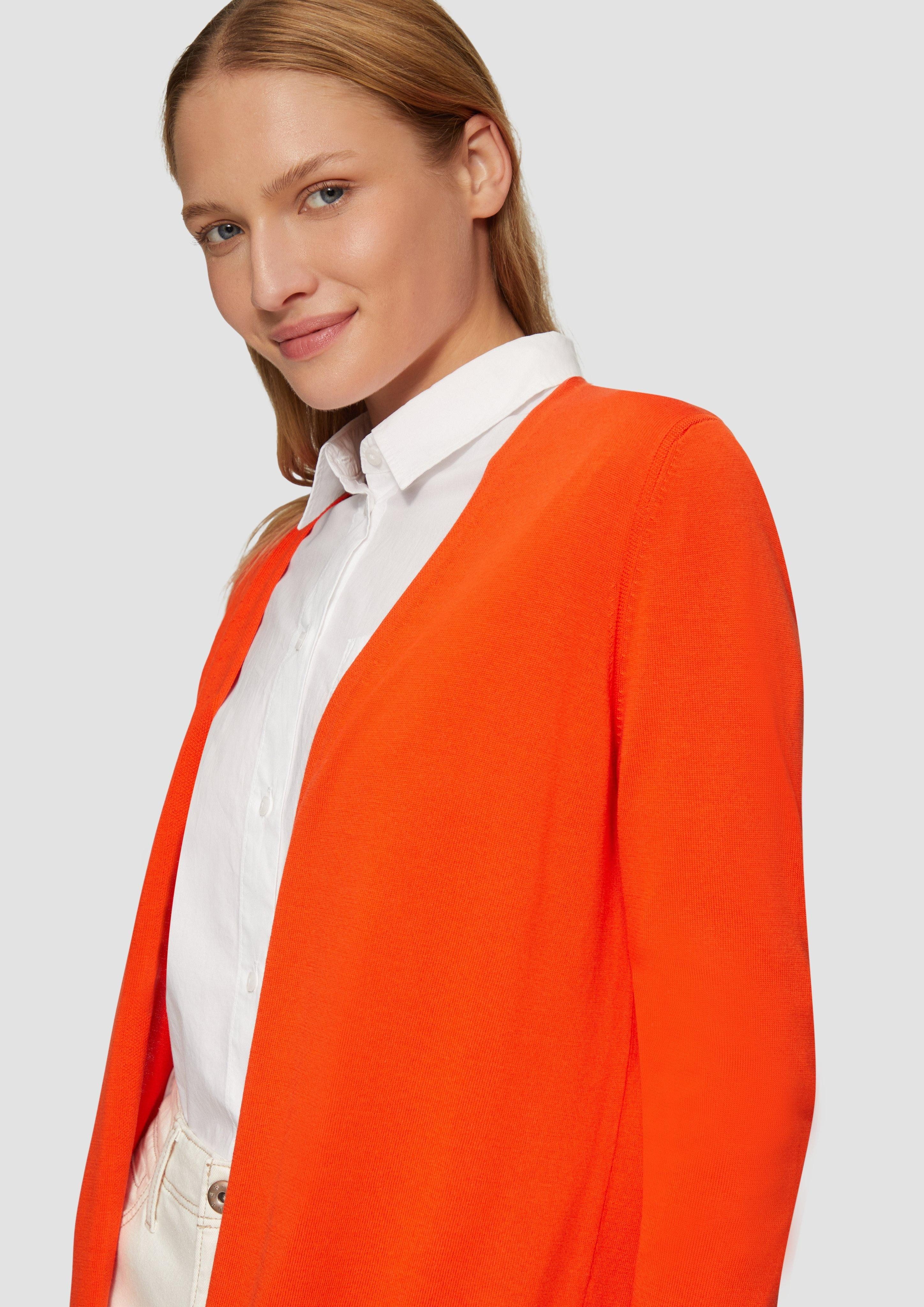 s.Oliver Strickjacke Offene Strickjacke aus Viskosemix günstig online kaufen