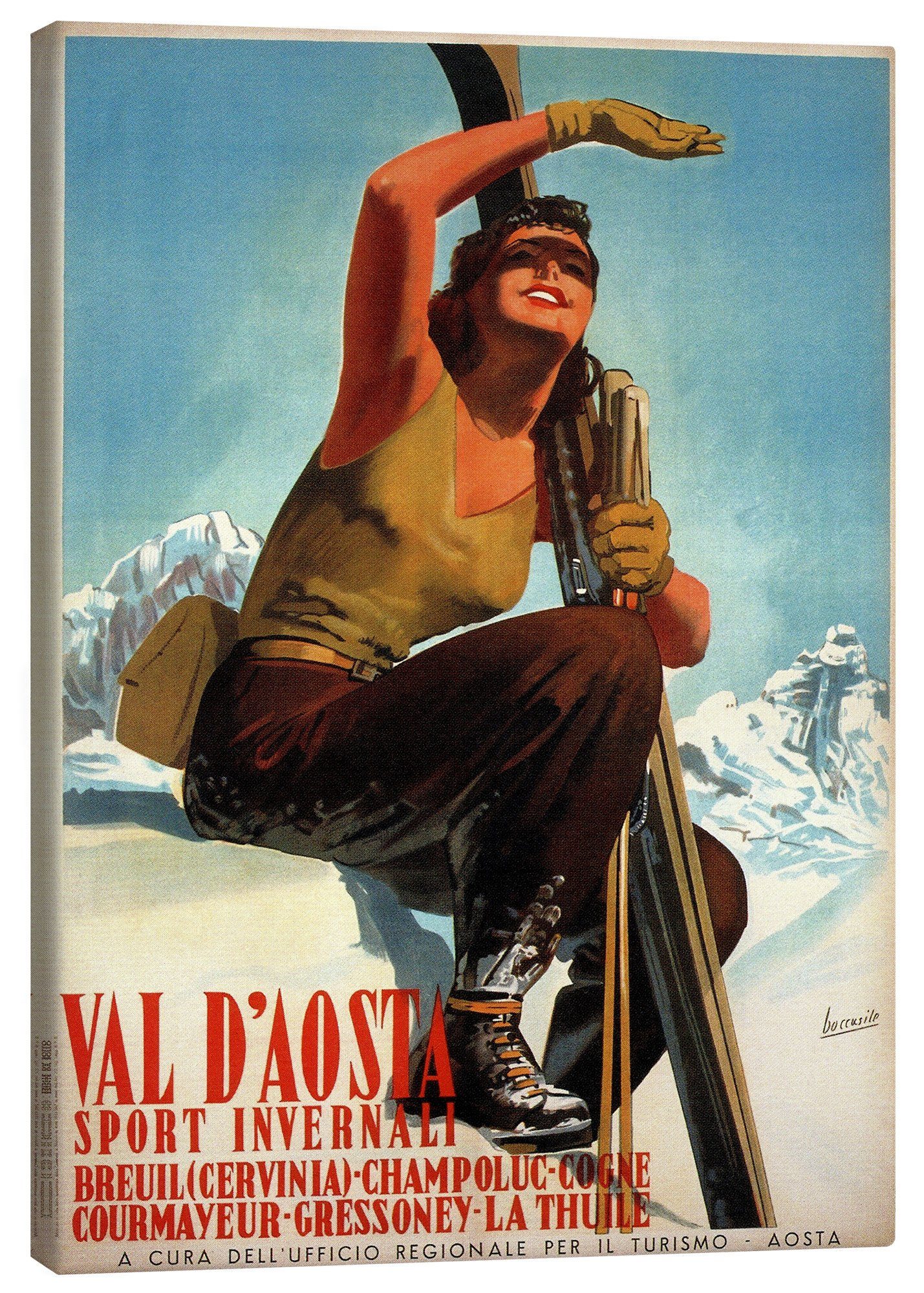 Leinwandbild Vintage Ski Collection