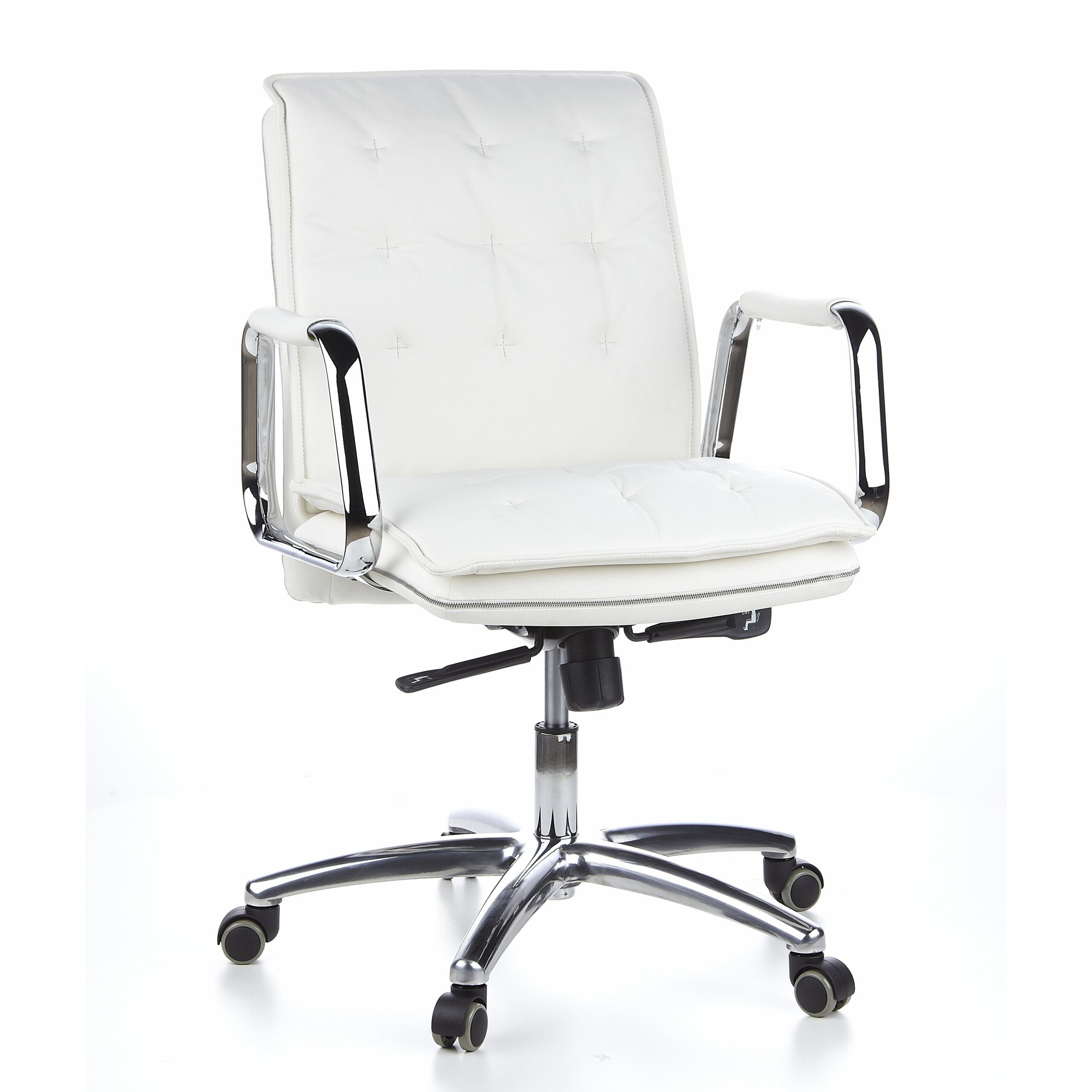 hjh OFFICE Chefsessel Profi Chefsessel Villa 10 Leder mit Armlehnen, Drehstuhl Bürostuhl ergonomisch