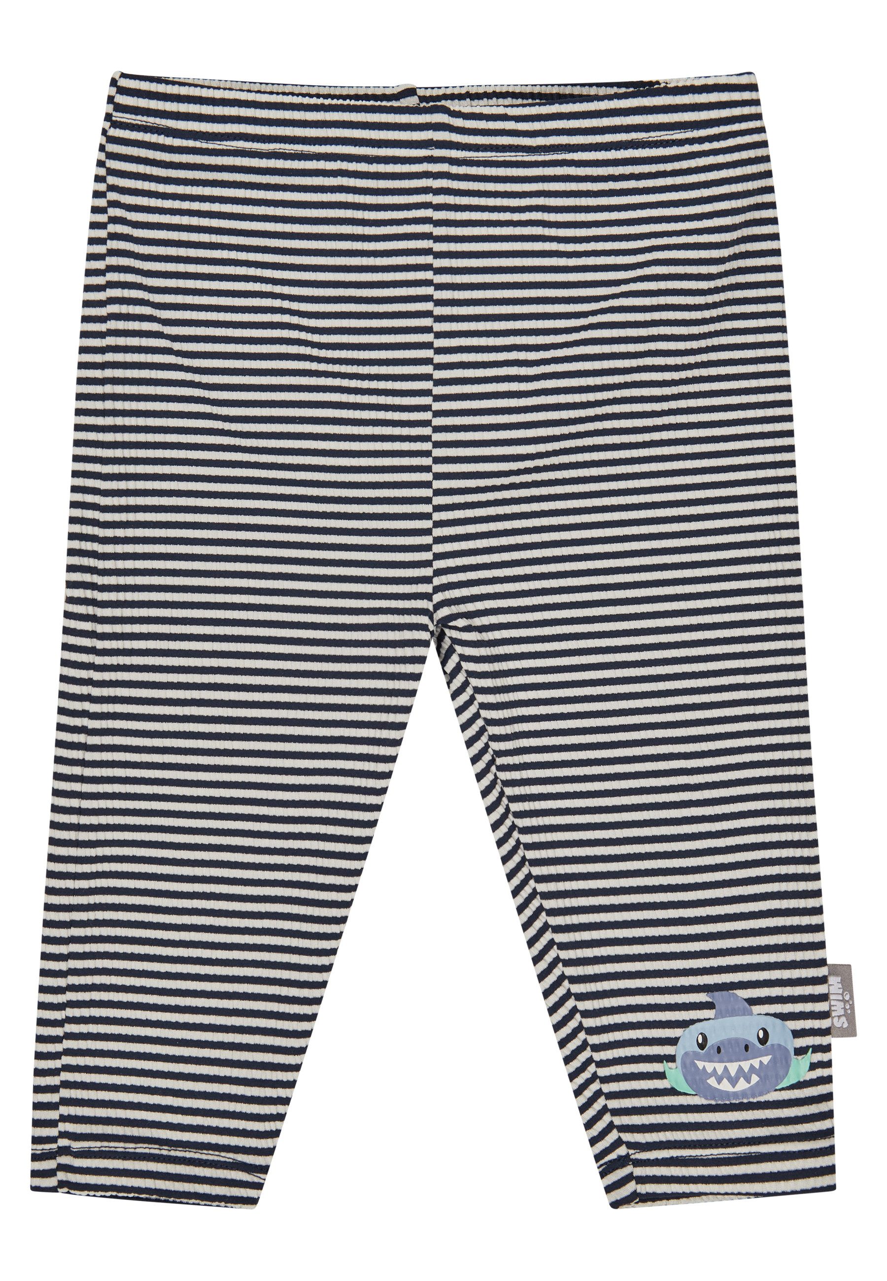 Sterntaler® Badehose 50+ Bade-Leggings Hai (1-St) Bade-Leggings lang Seersucker mit Hai-Print, Windeleinsatz bis 86/92
