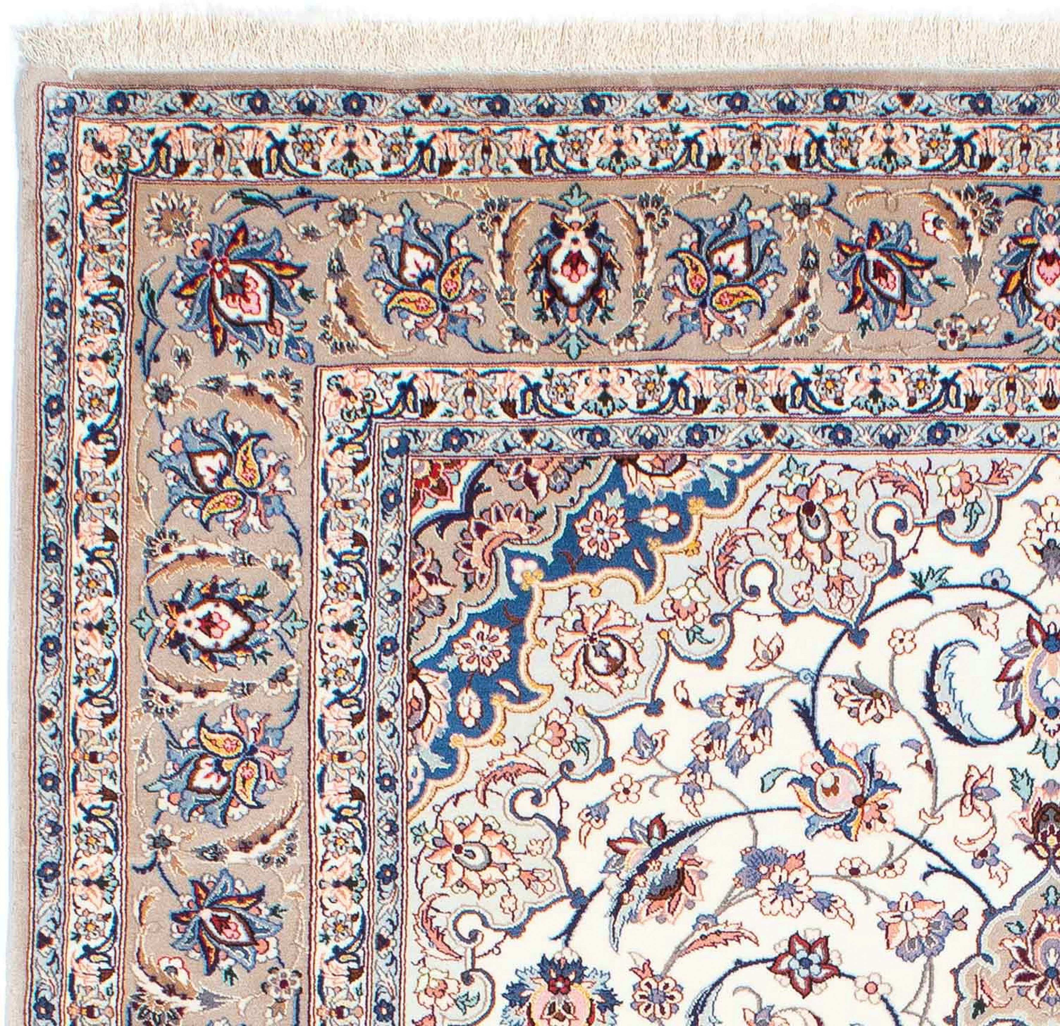 Orientteppich Perser - Isfahan Zertifikat mit x - beige, Einzelstück Premium Handgeknüpft, 228 - Höhe: Wohnzimmer, 156 6 morgenland, - mm, rechteckig, cm