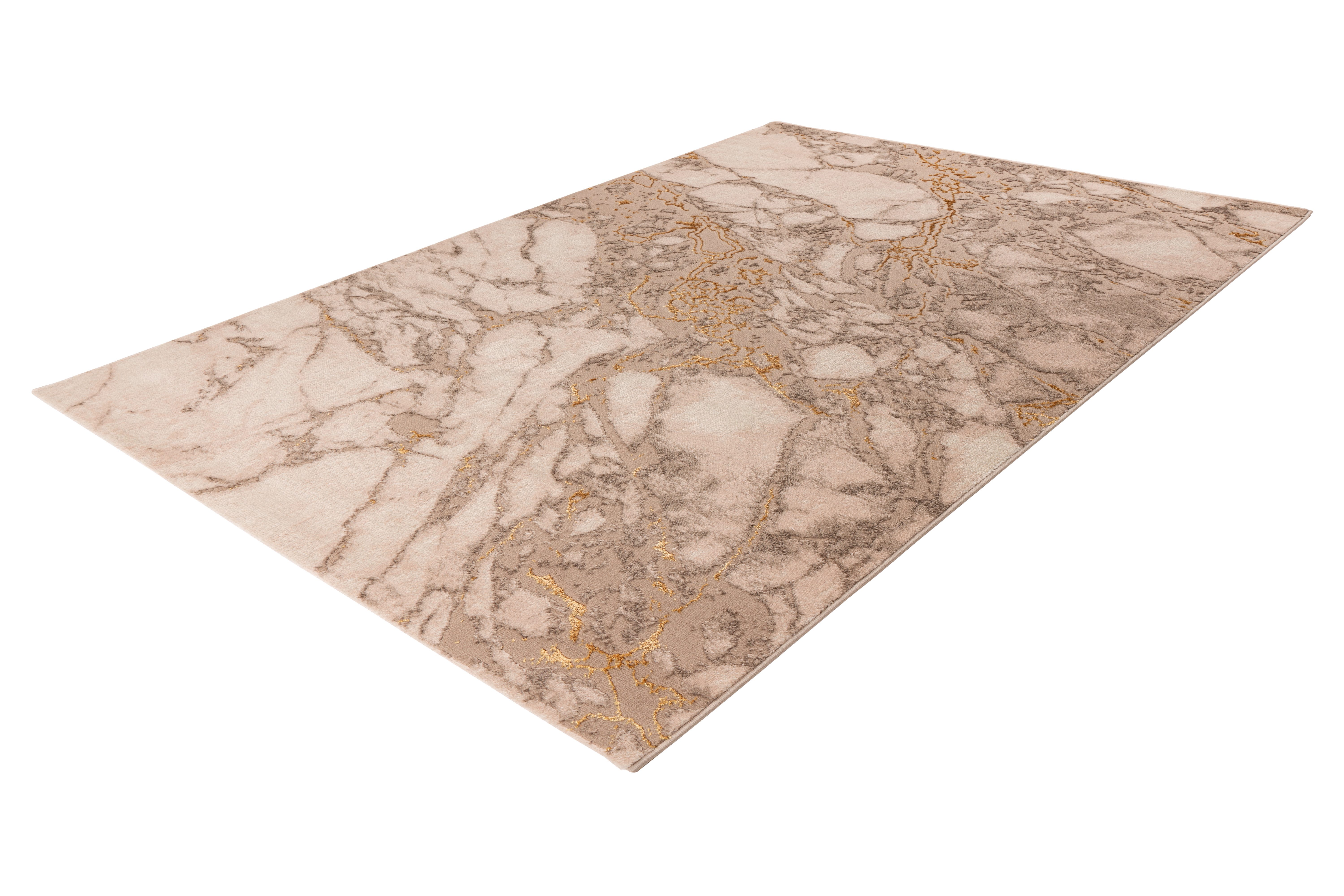 Kayoom Teppich Mineral 425, rechteckig, Höhe: 12 mm, Kurzflor, Hoch Tief Struktur, Wohnzimmer