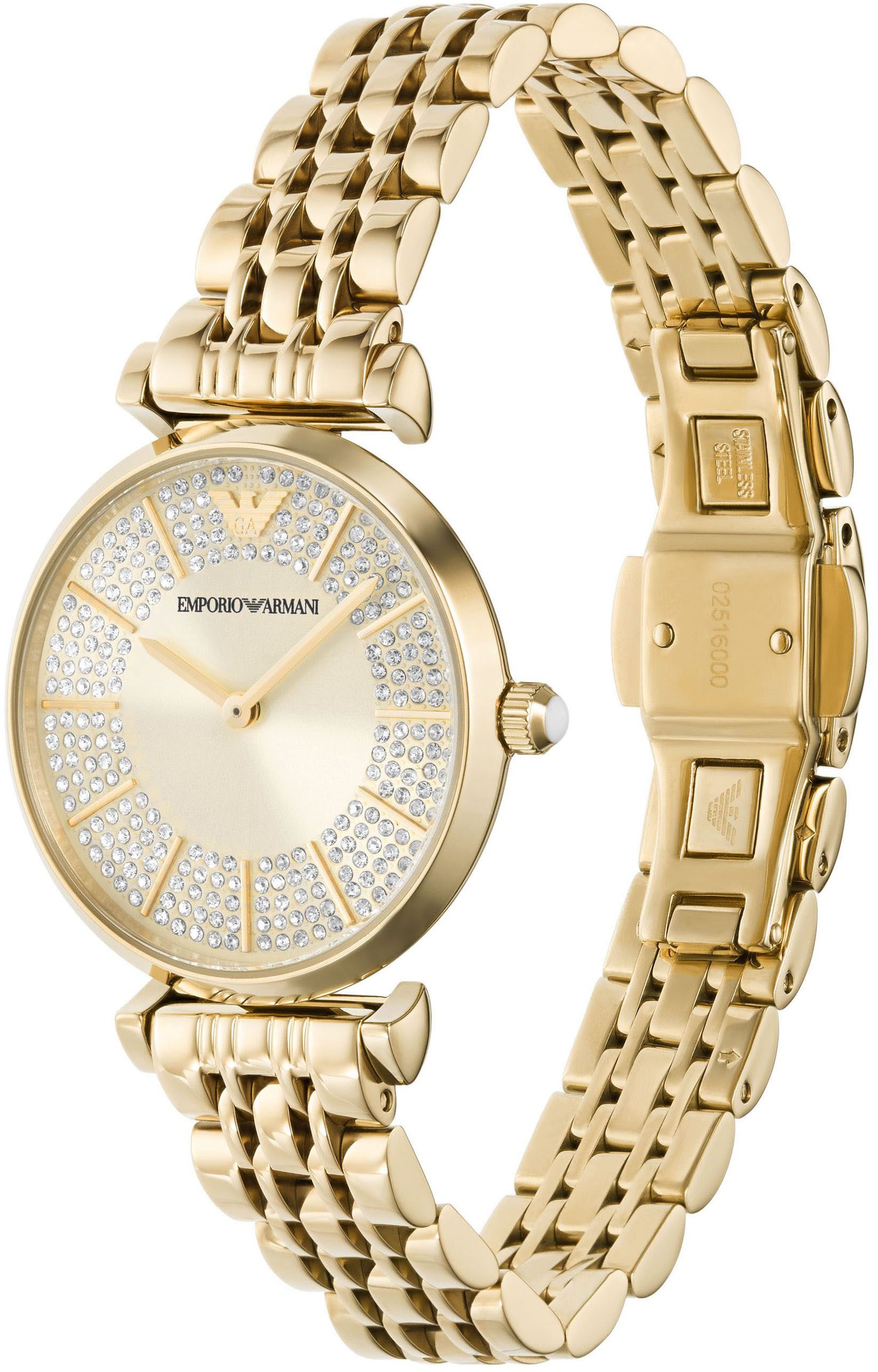 Emporio Armani Quarzuhr AR11608, Armbanduhr, Damenuhr, analog, Edelstahlarm günstig online kaufen