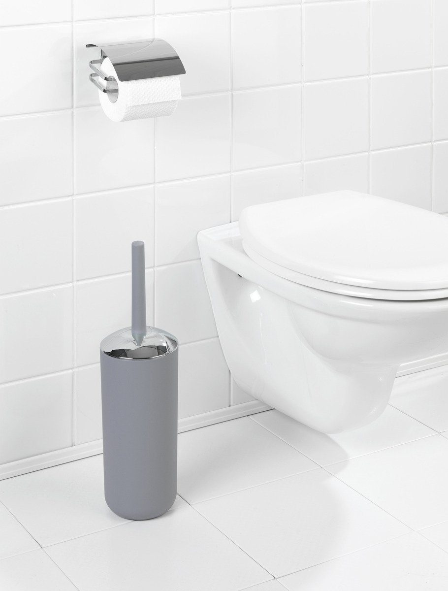 WENKO WC-Garnitur, Badezimmer allen Wohnstilen, Halter) in (WC-Bürste Grau 