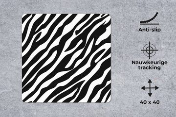 MuchoWow Gaming Mauspad Tiere - Zebra - Gestaltung (1-St), Mousepad mit Rutschfester Unterseite, Gaming, 40x40 cm, XXL, Großes