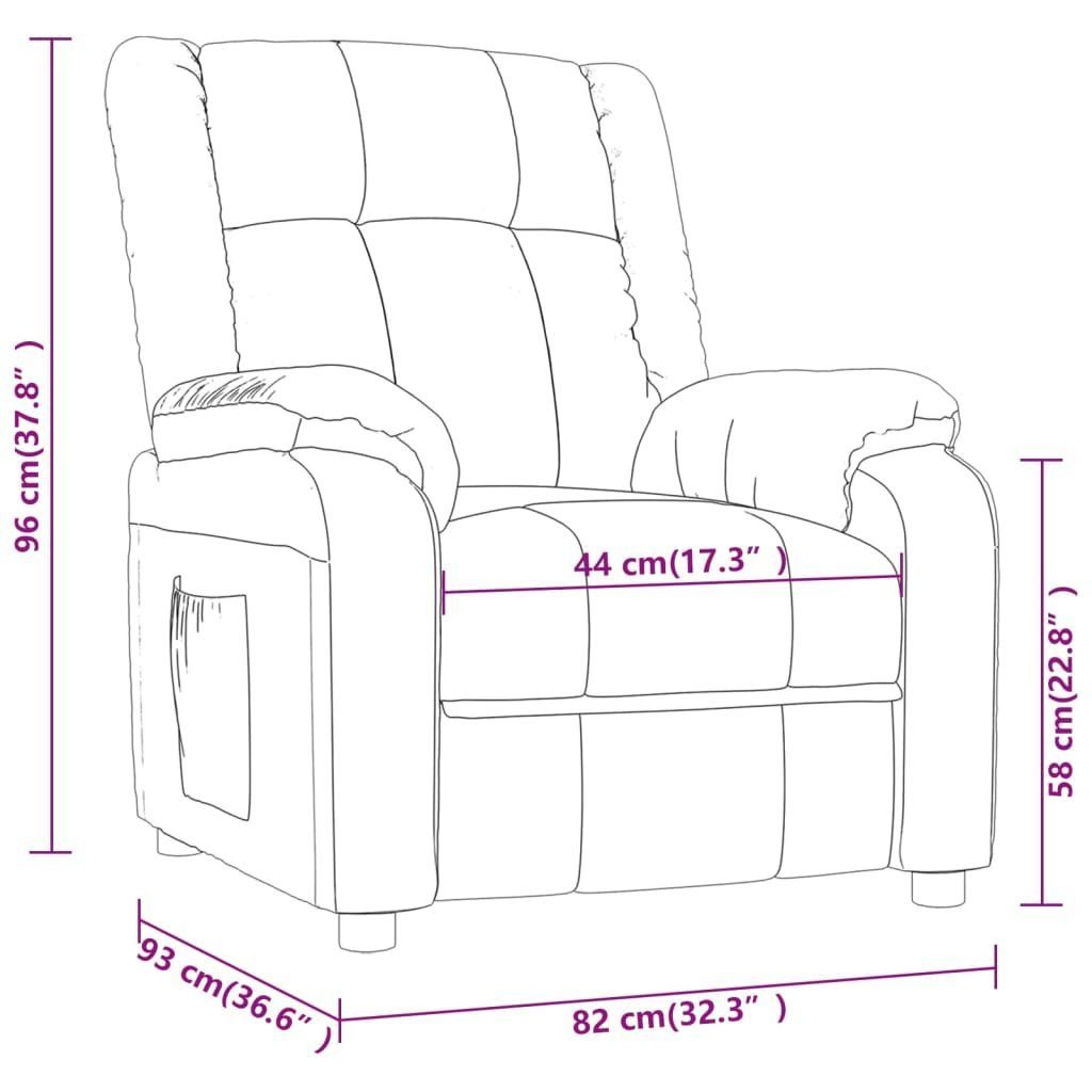 vidaXL Massagesessel Massagesessel Hellgrau Stoff (1-St)