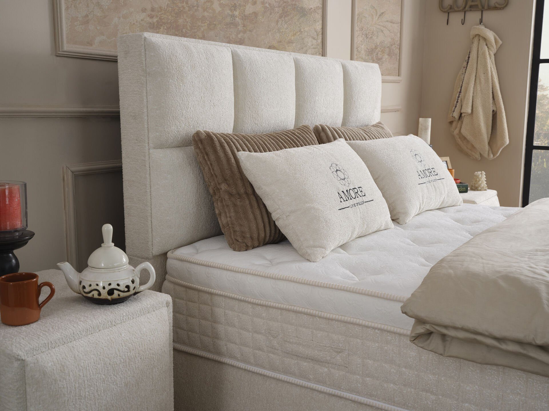 gowoll Boxspringbett mit Matratze Polsterbett Stauraumbett mit Betkasten inkl. Lieferung, inklusive Matratze