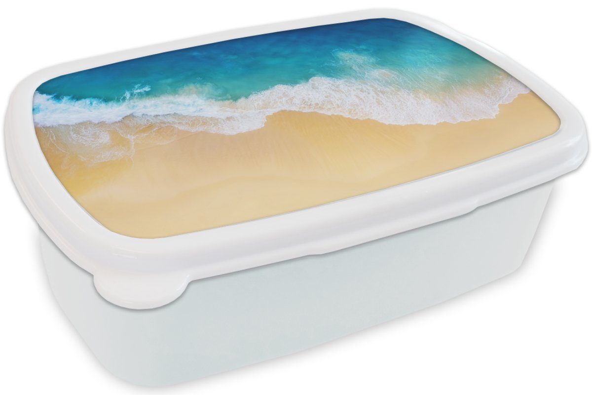 Meer (2-tlg), Strand Jungs Brotdose, MuchoWow für - Brotbox und - für Kunststoff, und Mädchen Erwachsene, weiß - Kinder Sand, Golf Lunchbox