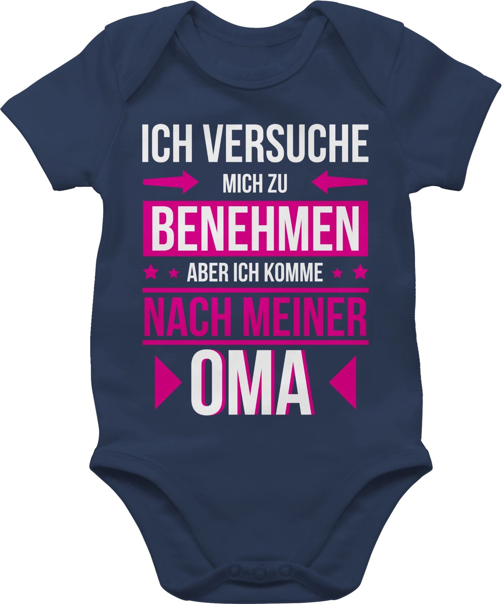 Sprüche Shirtracer aber Navy meiner versuche 1 Shirtbody ich zu nach Ich komme Baby mich benehmen Blau Oma