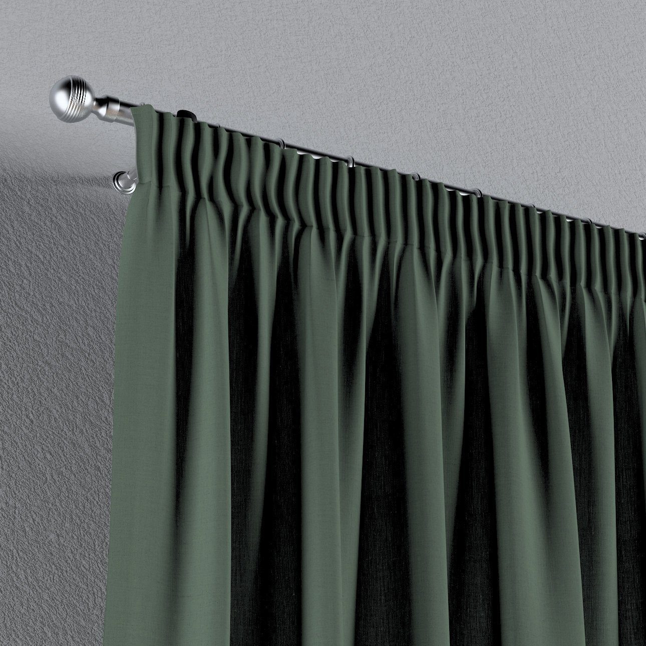 Vorhang Vorhang mit Kräuselband 130x100 Leinen, Dekoria grün cm