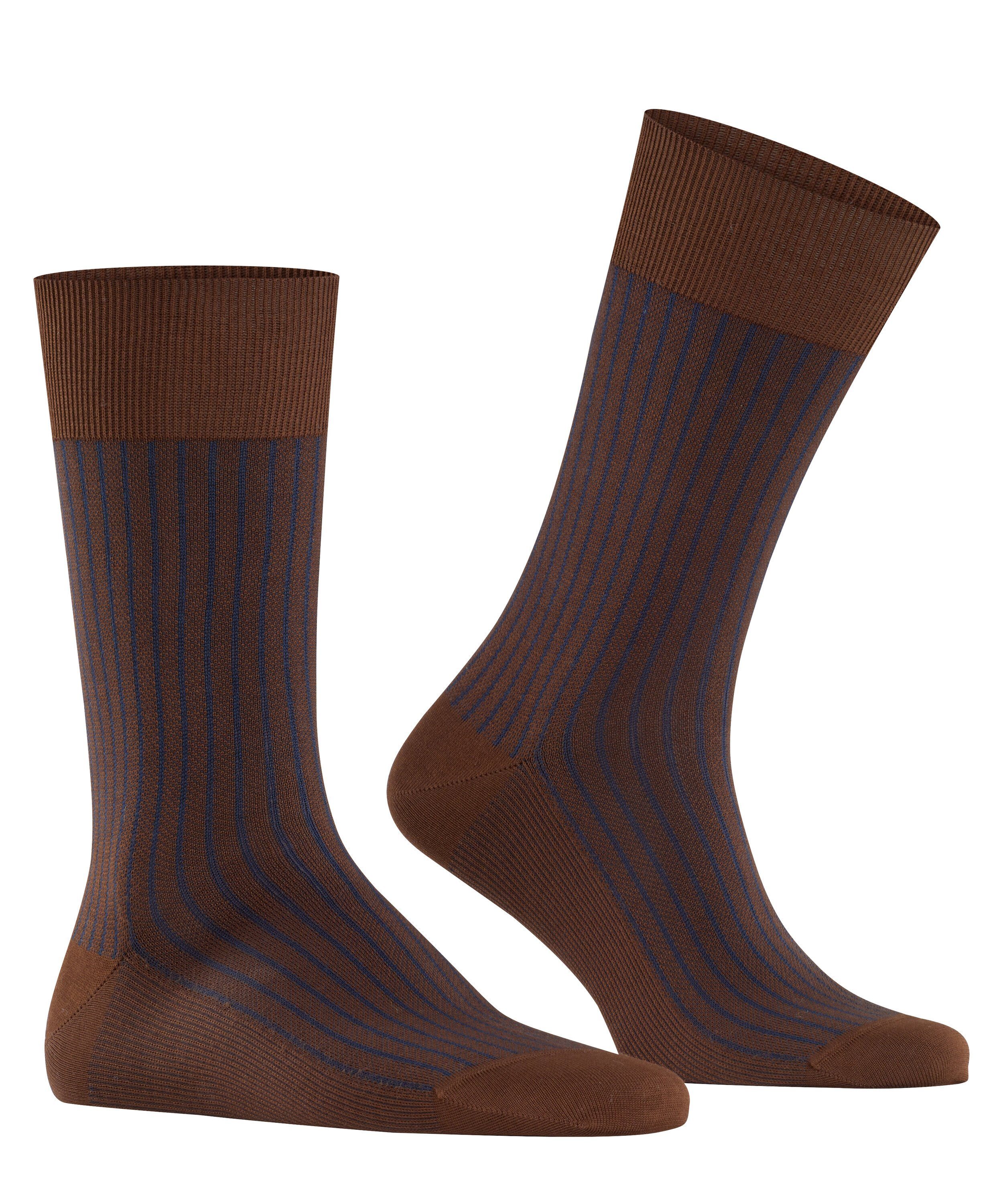 Socken (5540) (1-Paar) FALKE Oxford Stripe chestnut