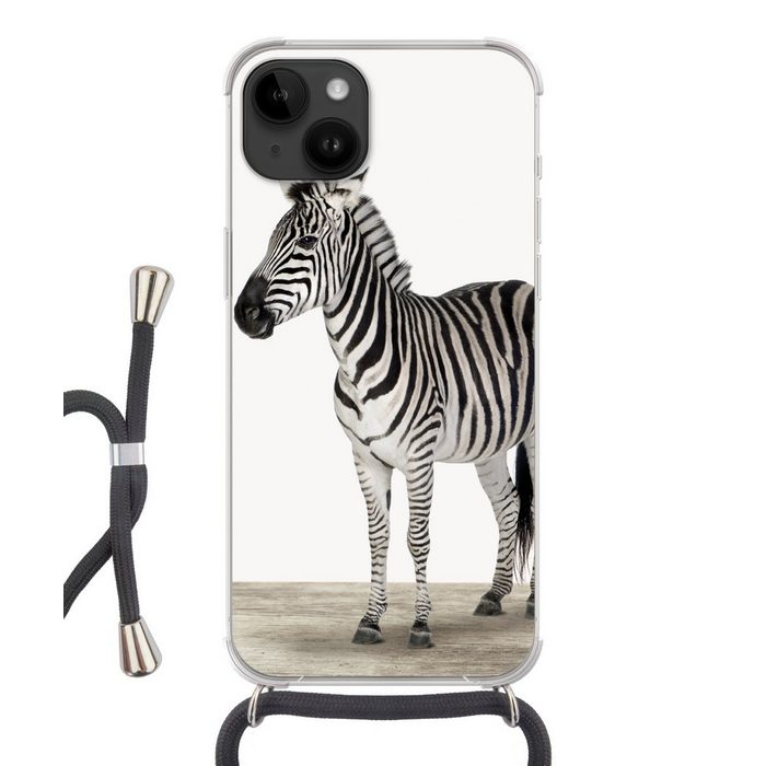 MuchoWow Handyhülle Zebra - Mädchen - Tiere - Kinder - Jungen Handyhülle Telefonhülle Apple iPhone 14