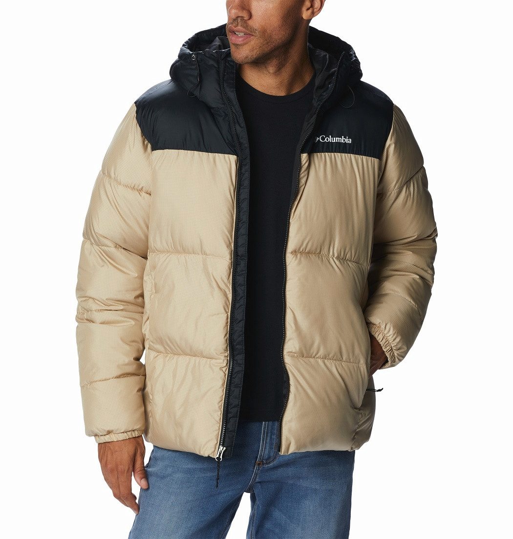 Columbia Winterjacke Puffect mit Kapuze (Thermarator Isolierung, wasserdicht) beige Herren