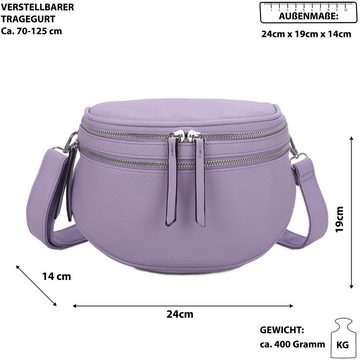 EAAKIE Gürteltasche Bauchtasche Umhängetasche Crossbody-Bag Hüfttasche Kunstleder Italy-De, als Schultertasche, CrossOver, Umhängetasche tragbar