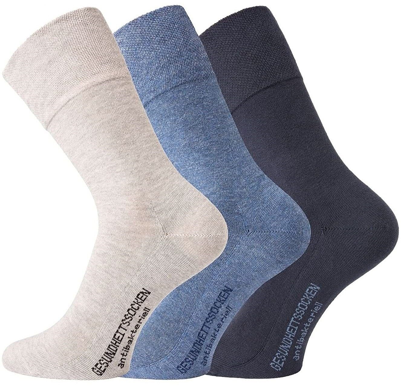 TippTexx 24 Komfortsocken 6 Paar Antibakterielle Wellness-Socken, Anti-Geruch, ohne Gummidruck