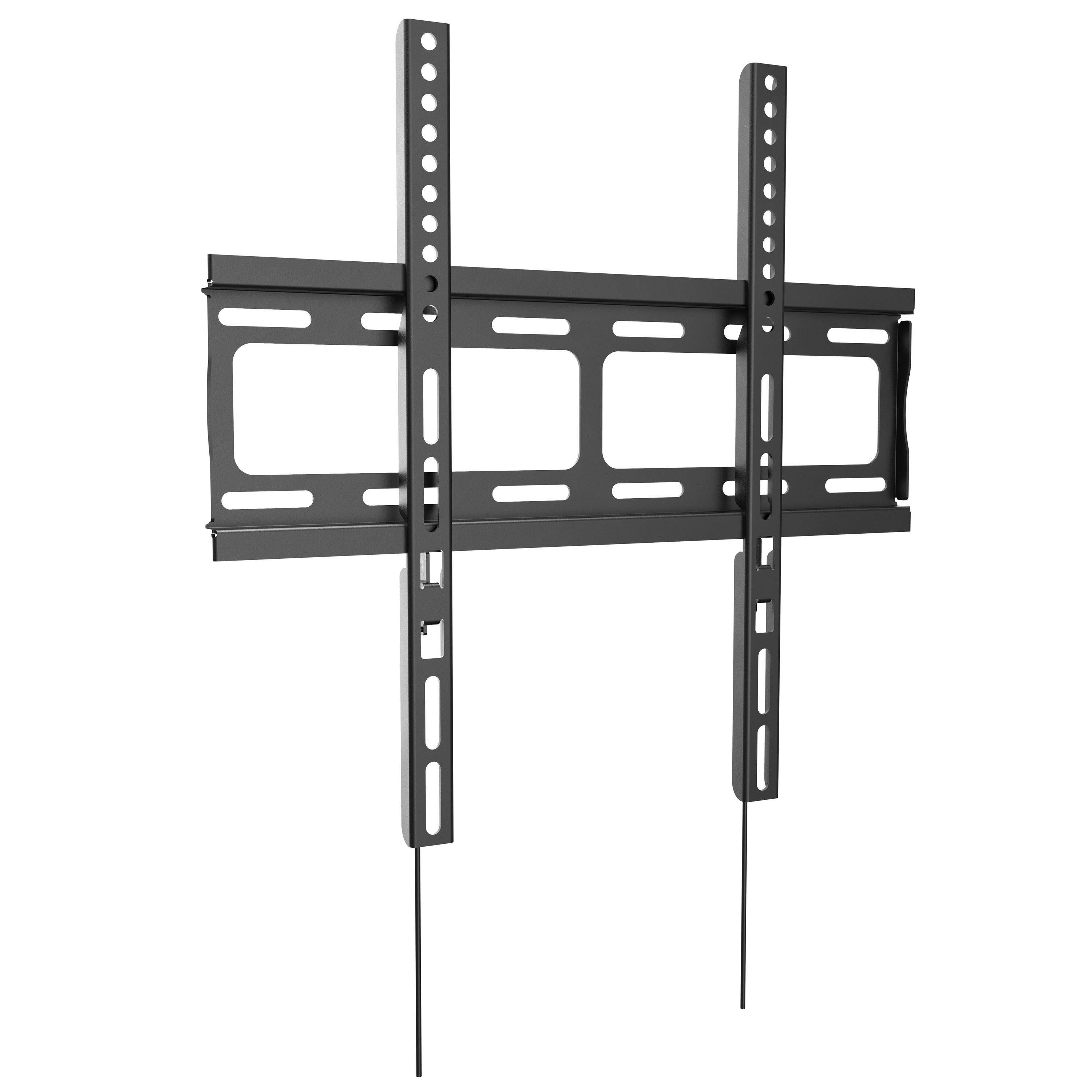 RICOO TV-Wandhalterung TV Wandhalterung Universal 26"-55" fest flach F0244, (bis 55 Zoll, VESA 200x200 bis 400x400, 1-tlg., 60 Kg Tragkraft, für 26"-55" (66-140 cm) Bildschirm Diagonale, flache Monitor Halterung, BxH: 410mm x 410mm, super slim)
