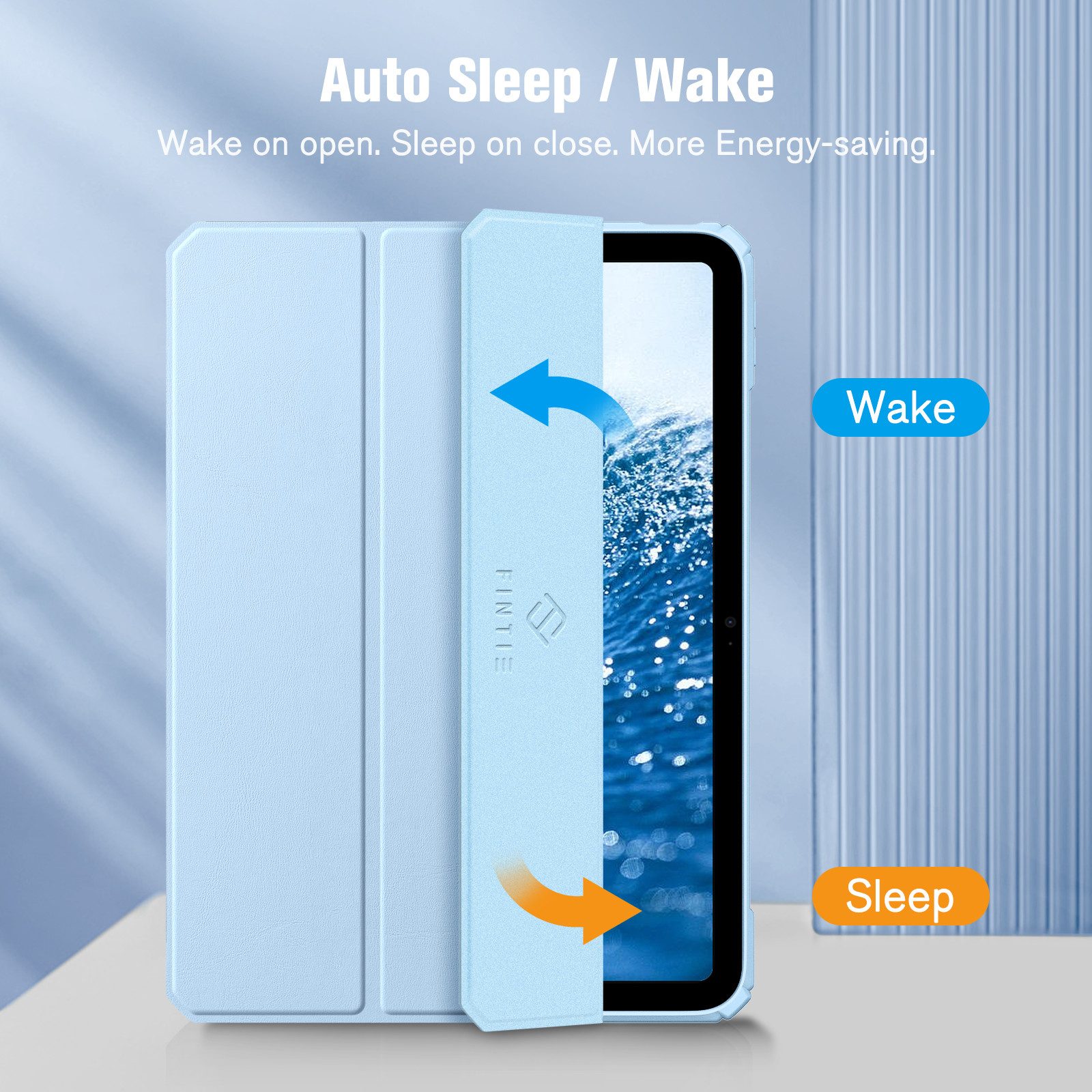 Fintie Tablet-Hülle für iPad 11. Generation 2025 11"(A16), iPad 10. Generation 2022 10.9", Ultradünn Case mit transparenter Rückseite Abdeckung, Auto Schlaf/Wach