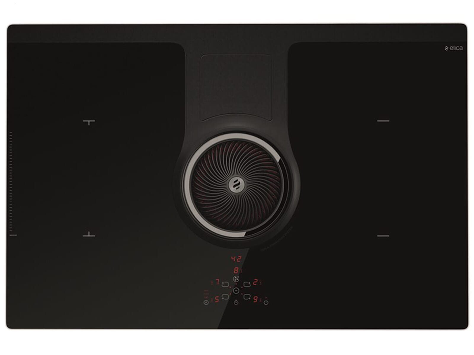 Elica Kochfeld mit Dunstabzug PRF0120978A, Timer, TouchControl-Bedienung