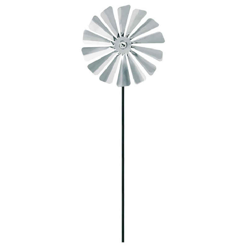 blomus Gartenfigur Windrad Viento klein Windspiel / Windmühle für Garten und Terrasse