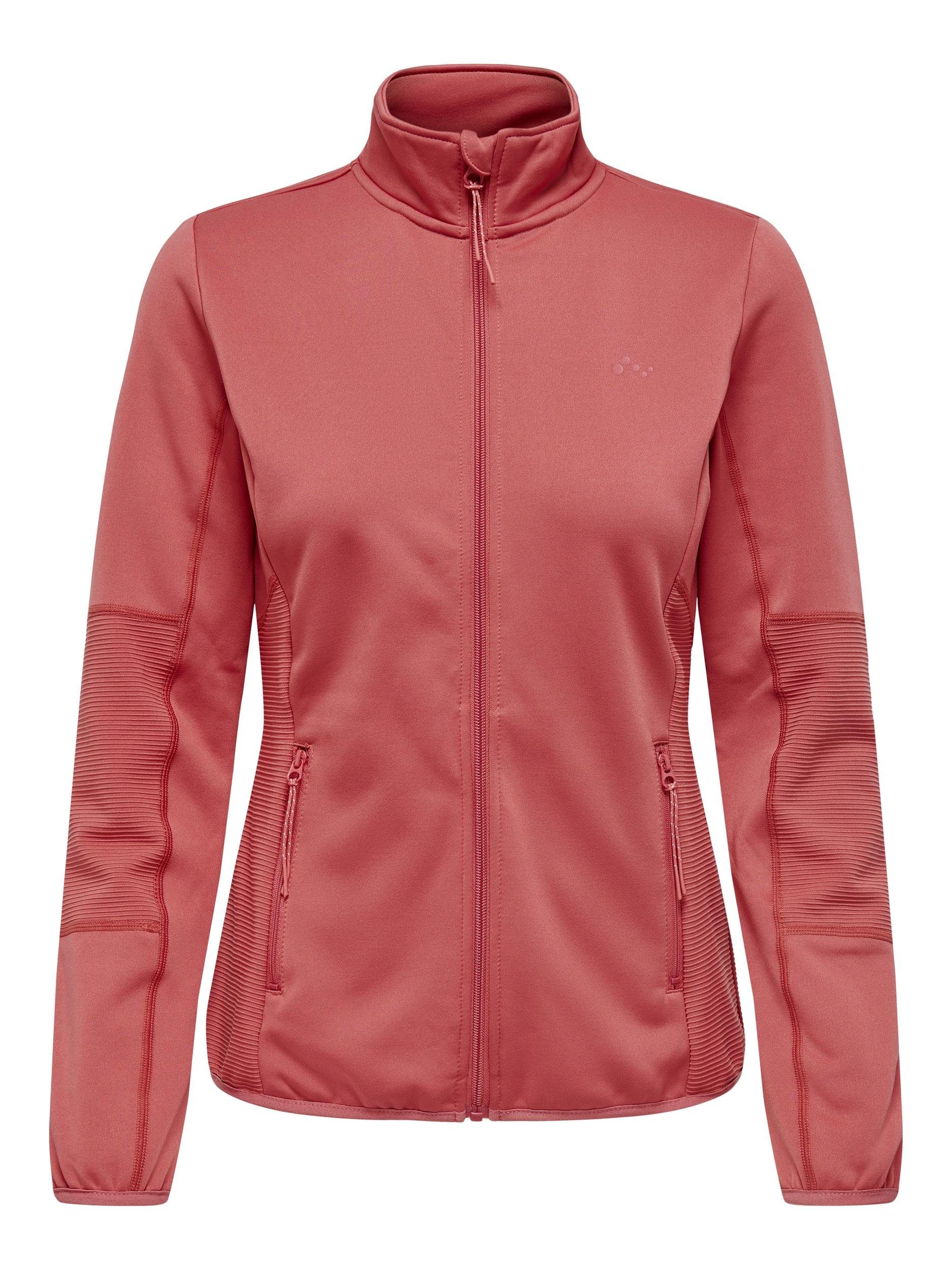 ONLY Play Trainingsjacke ONPJETTA HN NOOS FLEECE JCK Mineral LS FZ Red