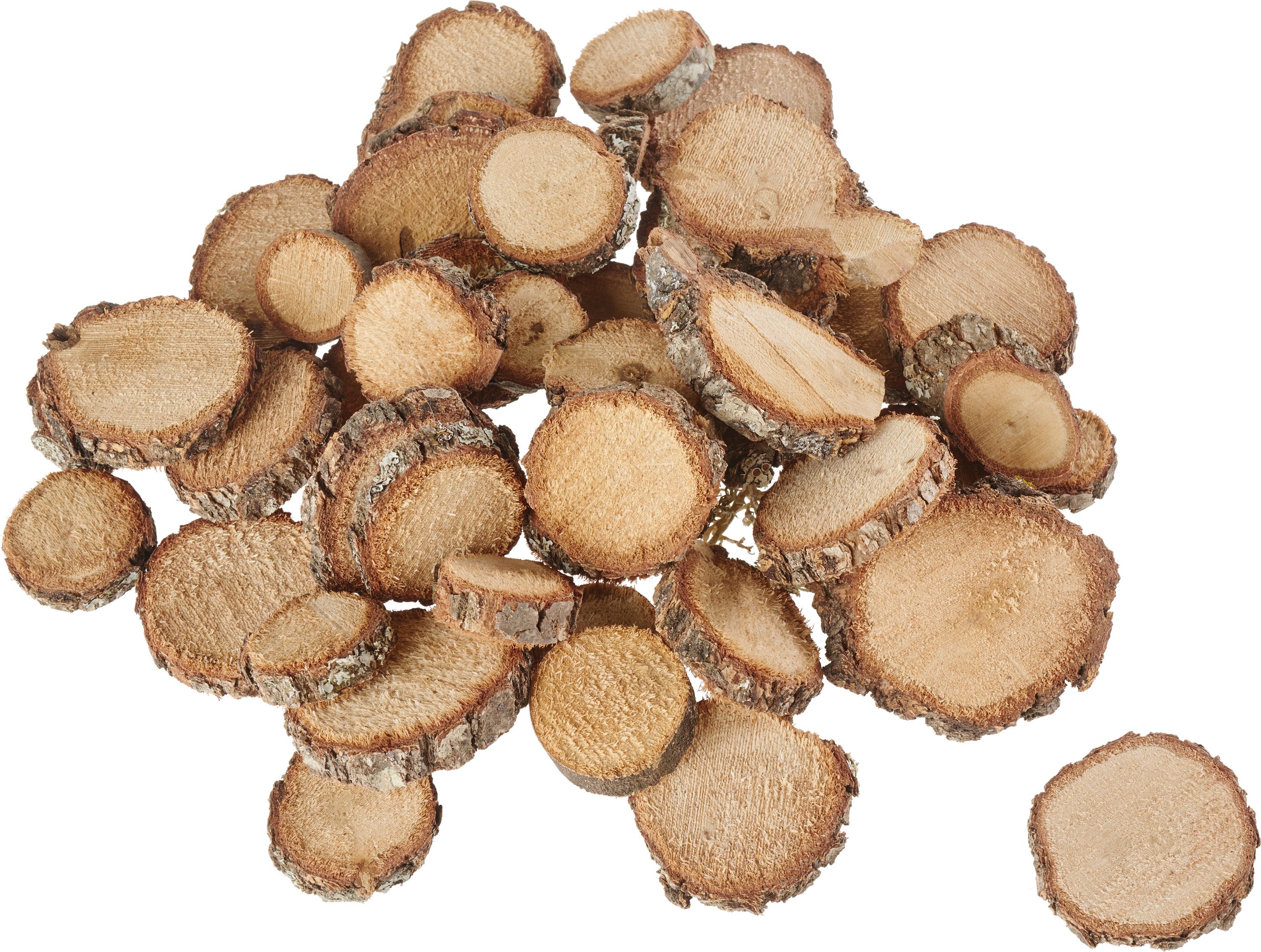 Othmar Decorations Rindenscheiben Eichenscheiben-Mix, 500 g